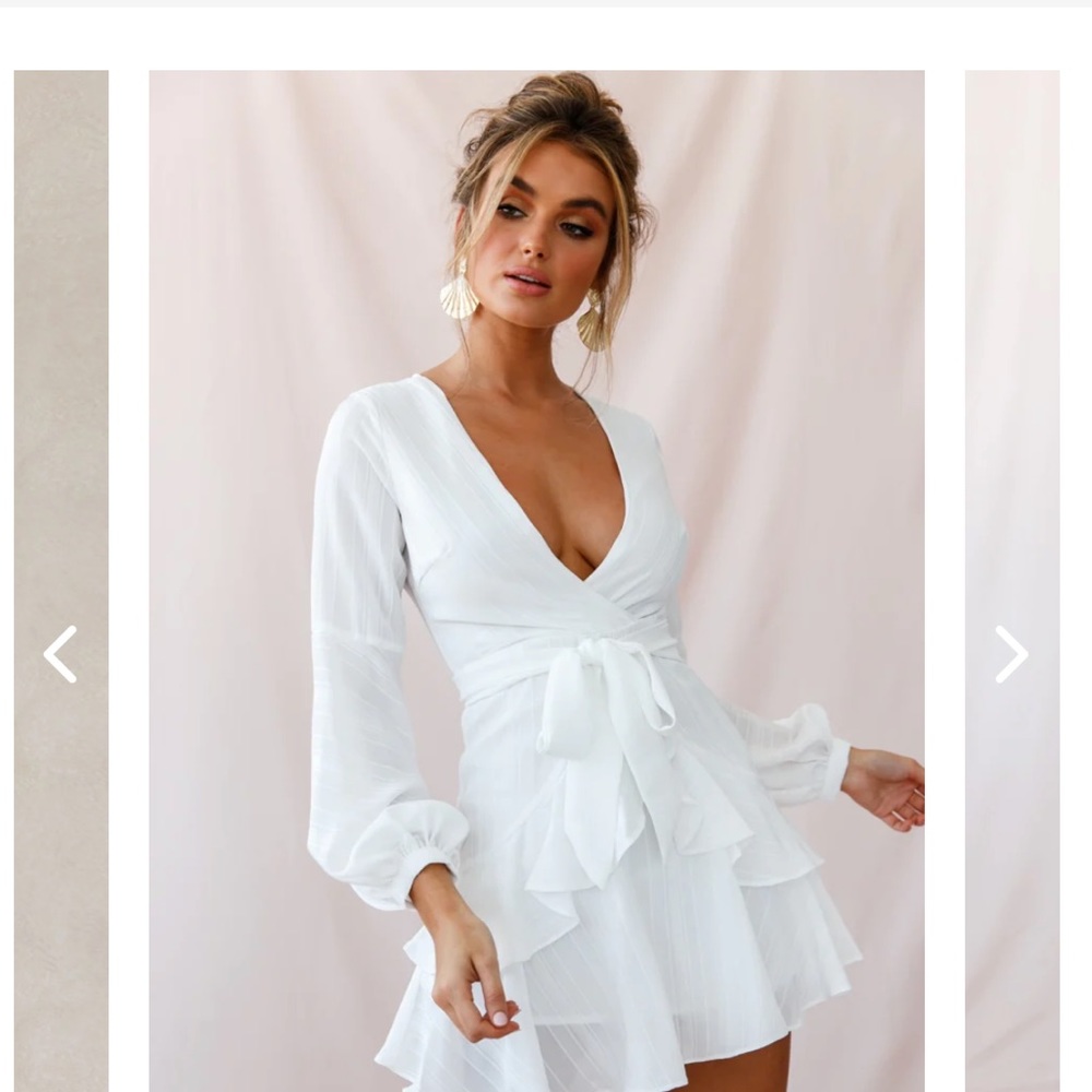 SELFIE LESLIE KERRY LAYERED BALLOON SLEEVE DRESS